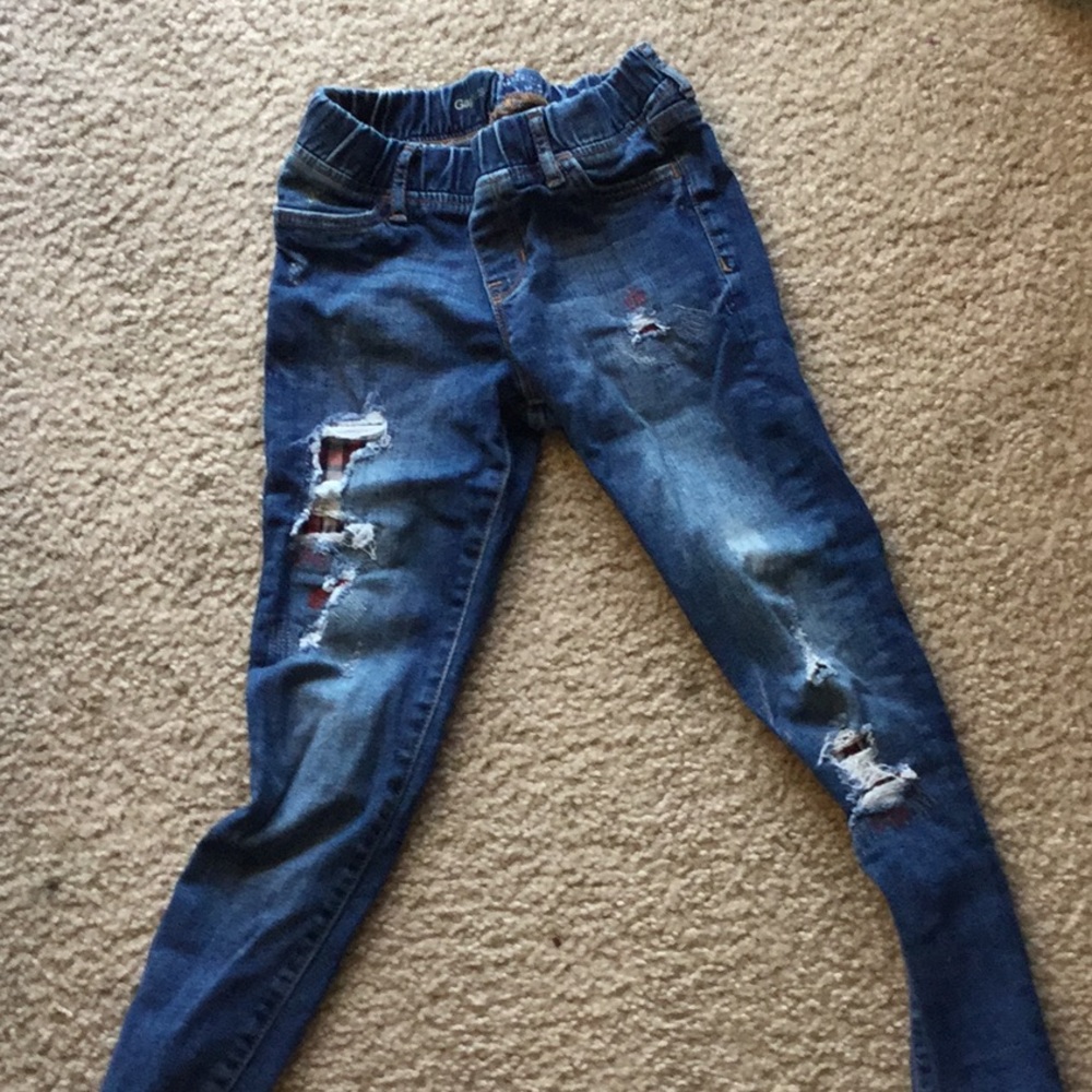 Girls distressed jeggings